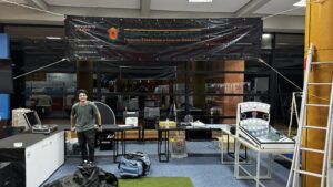 Visão geral do estande do Espaço CMaker
